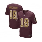 Men's Nike Washington Redskins #18 Josh Doctson Elite Burgundy Red Gold Number Alternate 80TH Anniversary NFL Jersey