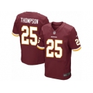 Men's Nike Washington Redskins #25 Chris Thompson Elite Burgundy Red Team Color NFL Jersey