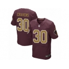 Men's Nike Washington Redskins #30 Su'a Cravens Elite Burgundy Red Gold Number Alternate 80TH Anniversary NFL Jersey