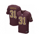 Men's Nike Washington Redskins #31 Fabian Moreau Elite Burgundy Red Gold Number Alternate 80TH Anniversary NFL Jersey