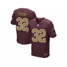 Men's Nike Washington Redskins #32 Samaje Perine Elite Burgundy Red Gold Number Alternate 80TH Anniversary NFL Jersey