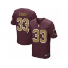 Men's Nike Washington Redskins #33 Sammy Baugh Elite Burgundy Red Gold Number Alternate 80TH Anniversary NFL Jersey