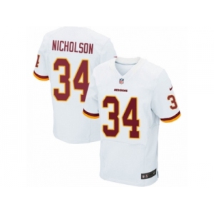 Men's Nike Washington Redskins #34 Montae Nicholson Elite White NFL Jersey