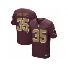 Men's Nike Washington Redskins #35 Dashaun Phillips Elite Burgundy Red Gold Number Alternate 80TH Anniversary NFL Jersey