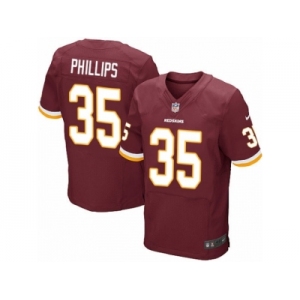 Men's Nike Washington Redskins #35 Dashaun Phillips Elite Burgundy Red Team Color NFL Jersey