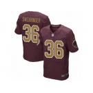 Men's Nike Washington Redskins #36 D.J. Swearinger Elite Burgundy Red Gold Number Alternate 80TH Anniversary NFL Jersey