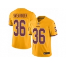 Men's Nike Washington Redskins #36 D.J. Swearinger Elite Gold Rush NFL Jersey