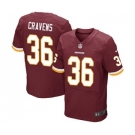 Men's Nike Washington Redskins #36 Su'a Cravens Elite Burgundy Red Team Color NFL Jersey