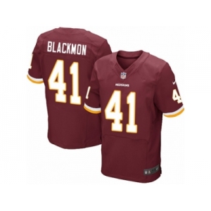 Men's Nike Washington Redskins #41 Will Blackmon Elite Burgundy Red Team Color NFL Jersey