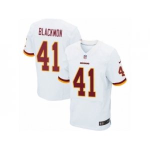 Men's Nike Washington Redskins #41 Will Blackmon Elite White NFL Jersey
