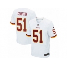 Men's Nike Washington Redskins #51 Will Compton Elite White NFL Jersey