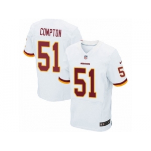 Men's Nike Washington Redskins #51 Will Compton Elite White NFL Jersey
