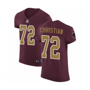 Men's Nike Washington Redskins #72 Geron Christian Burgundy Red Alternate Vapor Untouchable Elite Player NFL Jersey