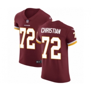 Men's Nike Washington Redskins #72 Geron Christian Burgundy Red Team Color Vapor Untouchable Elite Player NFL Jersey
