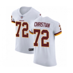 Men's Nike Washington Redskins #72 Geron Christian White Vapor Untouchable Elite Player NFL Jersey