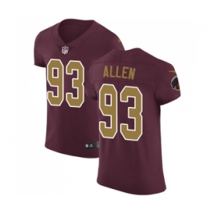 Men's Nike Washington Redskins #93 Jonathan Allen Burgundy Red Alternate Vapor Untouchable Elite Player NFL Jersey