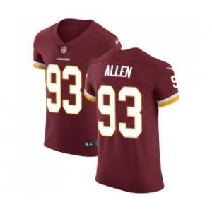 Men's Nike Washington Redskins #93 Jonathan Allen Burgundy Red Team Color Vapor Untouchable Elite Player NFL Jersey