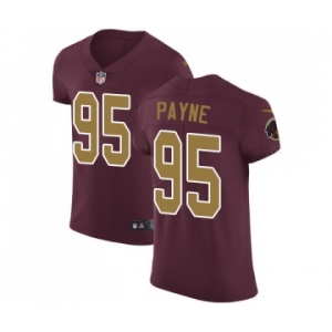 Men's Nike Washington Redskins #95 Da'Ron Payne Burgundy Red Alternate Vapor Untouchable Elite Player NFL Jersey