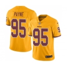 Men's Nike Washington Redskins #95 Da'Ron Payne Elite Gold Rush Vapor Untouchable NFL Jersey