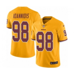 Men's Nike Washington Redskins #98 Matt Ioannidis Elite Gold Rush Vapor Untouchable NFL Jersey