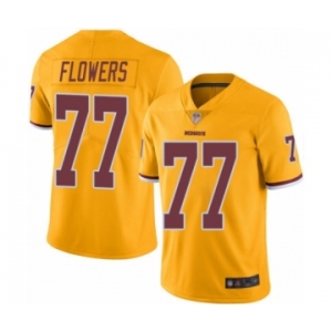 Men's Washington Redskins #77 Ereck Flowers Elite Gold Rush Vapor Untouchable Football Jersey