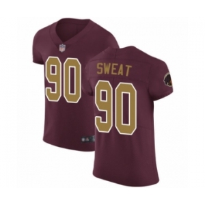 Men's Washington Redskins #90 Montez Sweat Burgundy Red Alternate Vapor Untouchable Elite Player Football Jersey