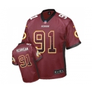 Men's Washington Redskins #91 Ryan Kerrigan Elite Burgundy Red Drift Fashion Football Jersey