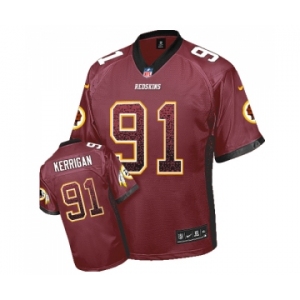 Men's Washington Redskins #91 Ryan Kerrigan Elite Burgundy Red Drift Fashion Football Jersey