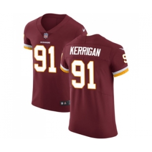 Men's Washington Redskins #91 Ryan Kerrigan Elite Burgundy Red Team Color Football Jersey