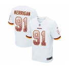 Men's Washington Redskins #91 Ryan Kerrigan Elite White Road Drift Fashion Football Jersey