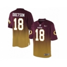 Nike Washington Redskins #18 Josh Doctson Burgundy Red Gold Men's Stitched NFL Elite Fadeaway Fashion Jersey