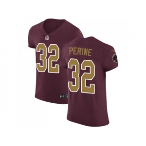 Nike Washington Redskins #32 Samaje Perine Burgundy Red Alternate Men Stitched NFL Vapor Untouchable Elite Jersey