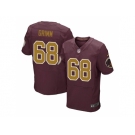 Nike Washington Redskins #68 Russ Grimm Burgundy Red Gold Number Alternate 80TH Anniversary Elite Jersey