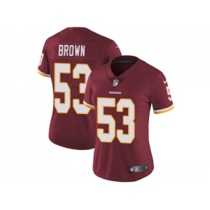 Women Nike Washington Redskins #53 Zach Brown Burgundy Red Team Color Stitched NFL Vapor Untouchable Limited Jersey