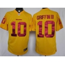 nike nfl jerseys washington redskins #10 griffin iii yellow[Elite]