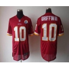 nike nfl jerseys washington redskins #10 griffiniii red[Elite 50th Patch]