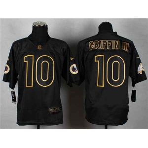 nike nfl jerseys washington redskins #10 robert griffin iii black[Elite gold lettering fashion]