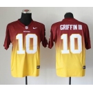 nike nfl jerseys washington redskins #10 robert griffin iii red-yellow[Elite drift fashion][second version]