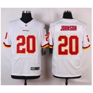 nike nfl jerseys washington redskins #20 johnson white[Elite]