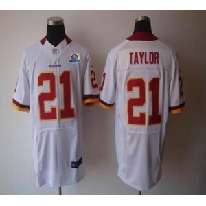 nike nfl jerseys washington redskins #21 taylor white[Elite 50th Patch]