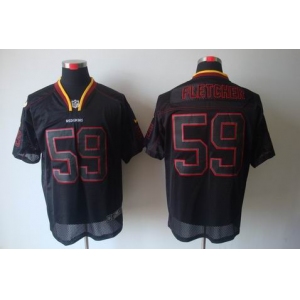 nike nfl jerseys washington redskins #59 fletcher black[Elite lights out]