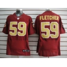 nike nfl jerseys washington redskins #59 fletcher red(Elite 80 anniversary)