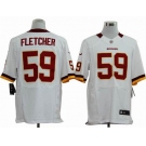 nike nfl jerseys washington redskins #59 fletcher white[Elite]