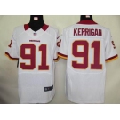 nike nfl jerseys washington redskins #91 kerrigan white[elite]