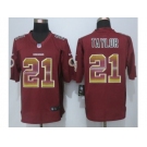 2015 New Nike Washington Red Skins #21 Taylor Red Strobe Jerseys[Limited]