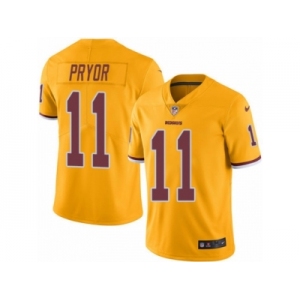 Men Nike Washington Redskins #11 Terrelle Pryor Limited Gold Rush Vapor Untouchable NFL Jersey