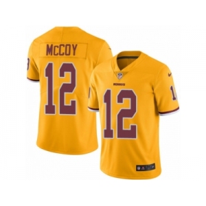 Men Nike Washington Redskins #12 Colt McCoy Limited Gold Rush Vapor Untouchable NFL Jerse