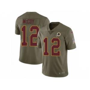 Men Nike Washington Redskins #12 Colt McCoy Limited Olive 2017 Salute to Service NFL Jersey