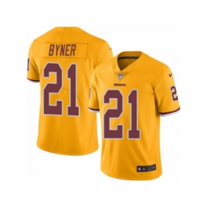 Men Nike Washington Redskins #21 Earnest Byner Limited Gold Rush Vapor Untouchable NFL Jersey