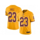 Men Nike Washington Redskins #23 DeAngelo Hall Limited Gold Rush Vapor Untouchable NFL Jersey